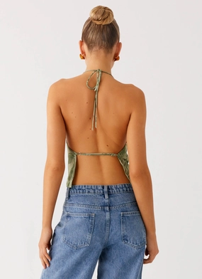 Elspeth Cowl Top - Jade Fern Elspeth Cowl Top - Jade Fern