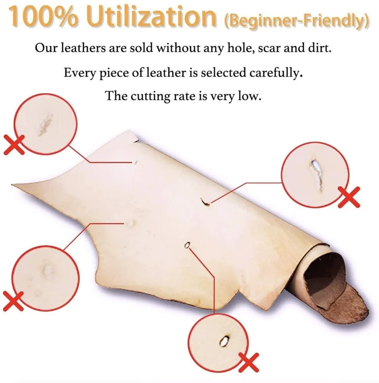 ELW Import Tooling Leather Vegetable Tanned Natural Cowhide Leather Side 3/4 oz. (1.2-1.66mm) 22-26 SQ. FT.