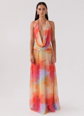 Elysia Chiffon Maxi Dress - Rainbow Elysia Chiffon Maxi Dress - Rainbow