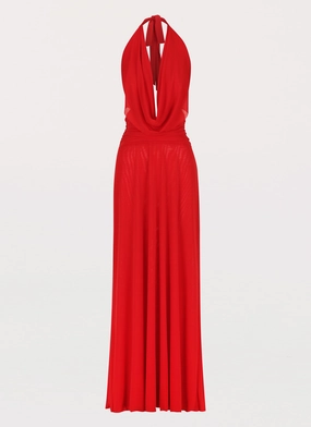Elysia Mesh Maxi Dress - Cherry Red Elysia Mesh Maxi Dress - Cherry Red