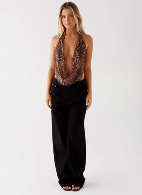 Elysia Mesh Top - Leopard Elysia Mesh Top - Leopard