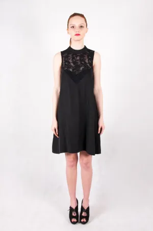 Embelished lace dress - Black