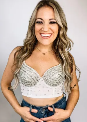 Embellished Bustier Top