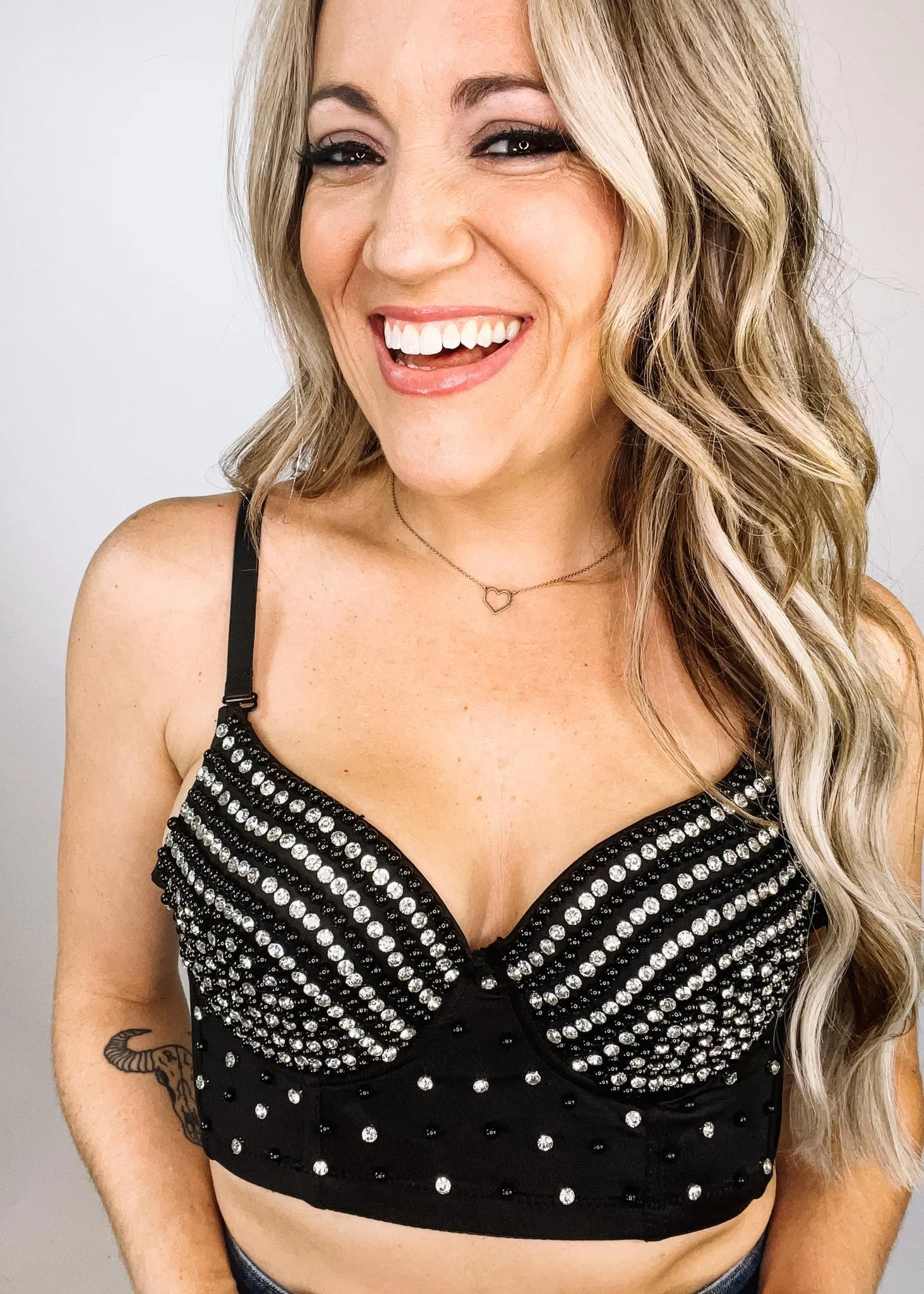 Embellished Bustier Top