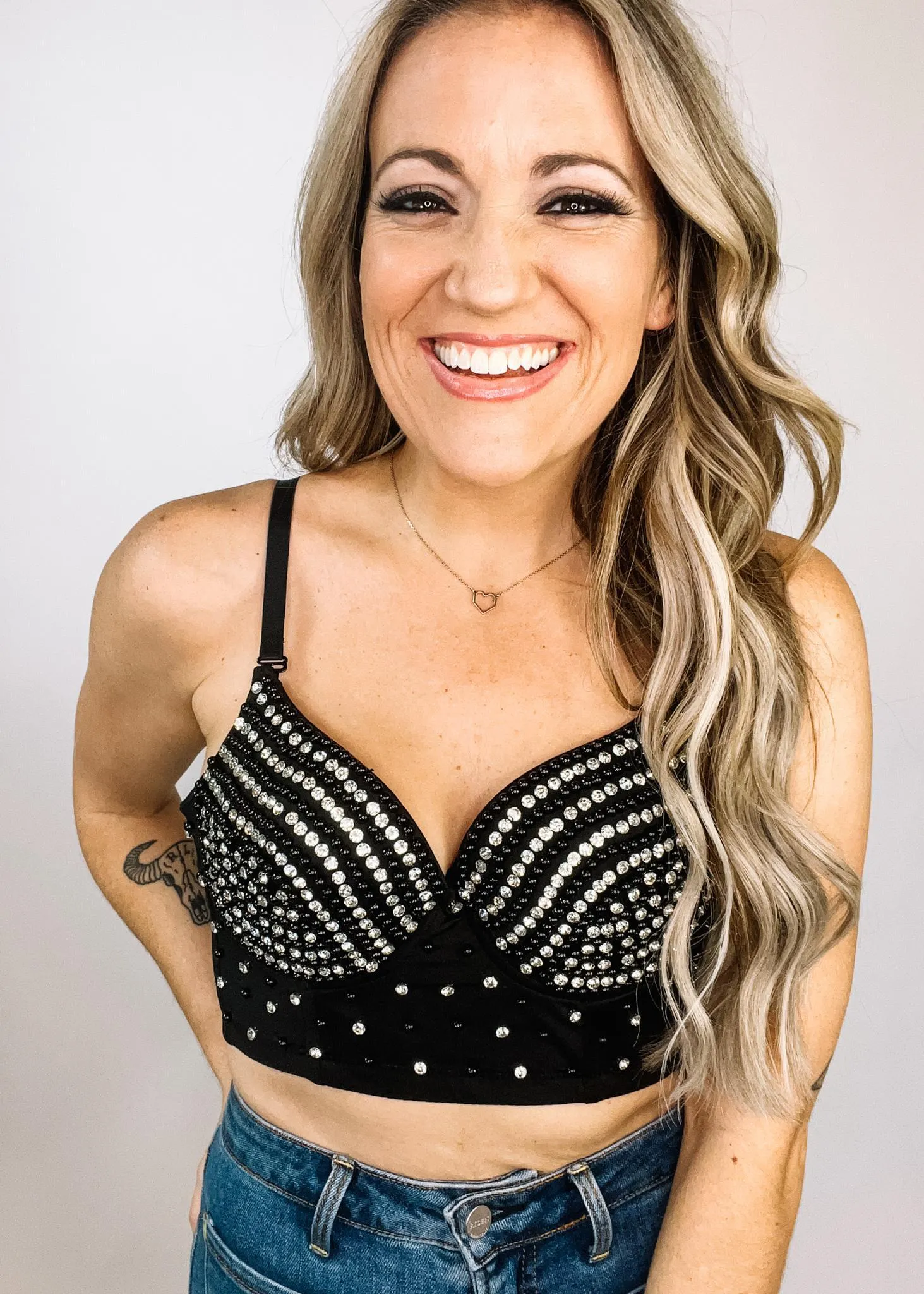 Embellished Bustier Top