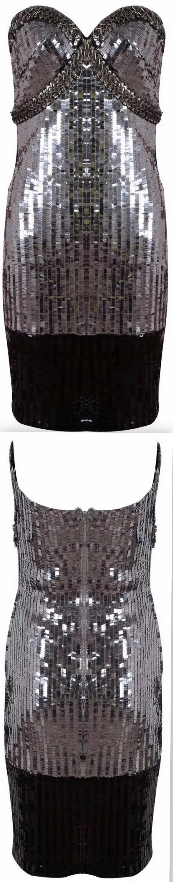 Embellished Strapless Mini Dress
