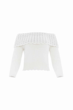 Embellished Bardot Jumper Embellished Bardot Jumper