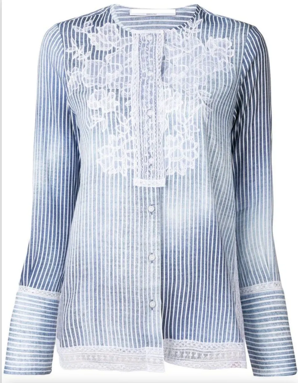 Embroidered Striped Shirt