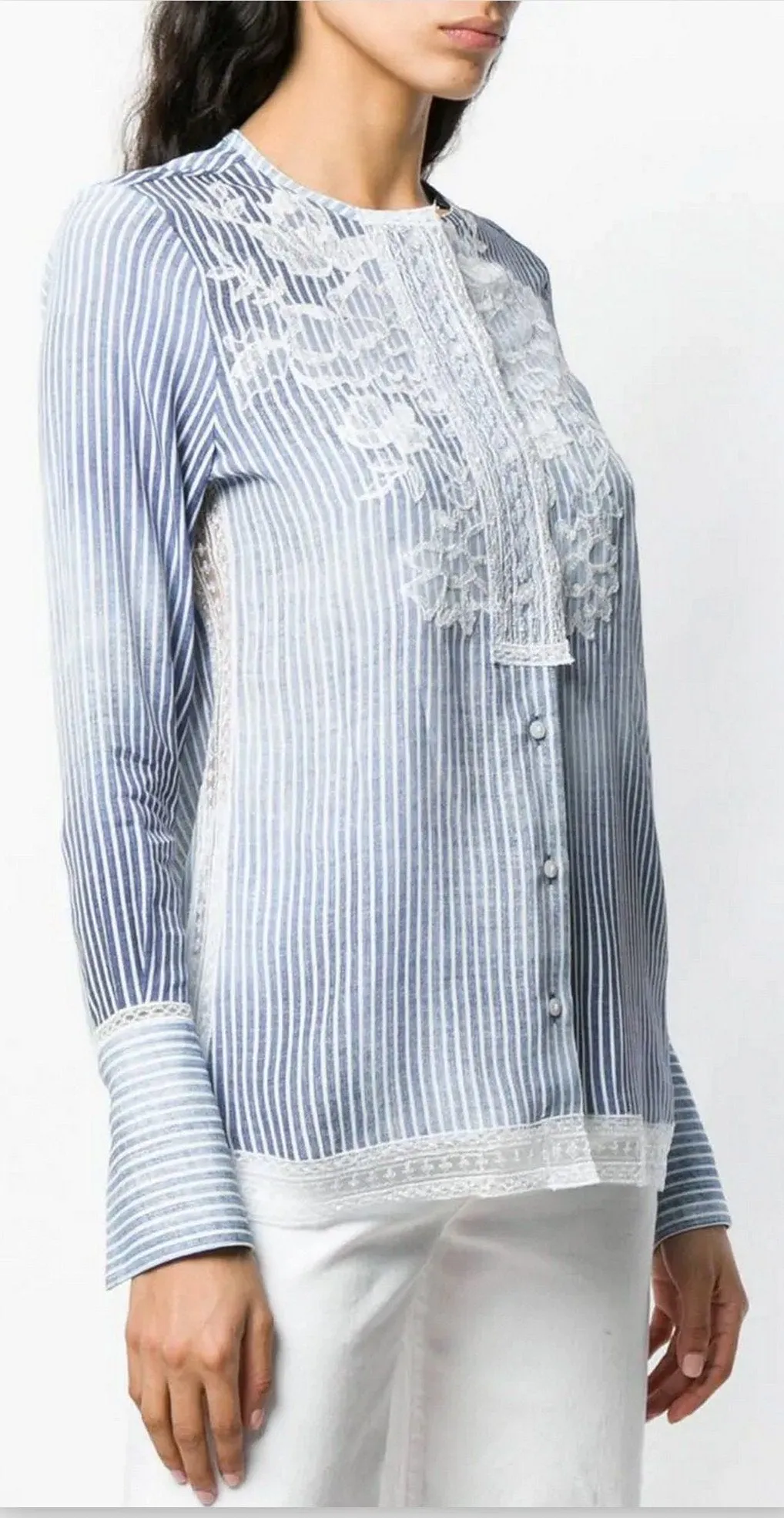 Embroidered Striped Shirt
