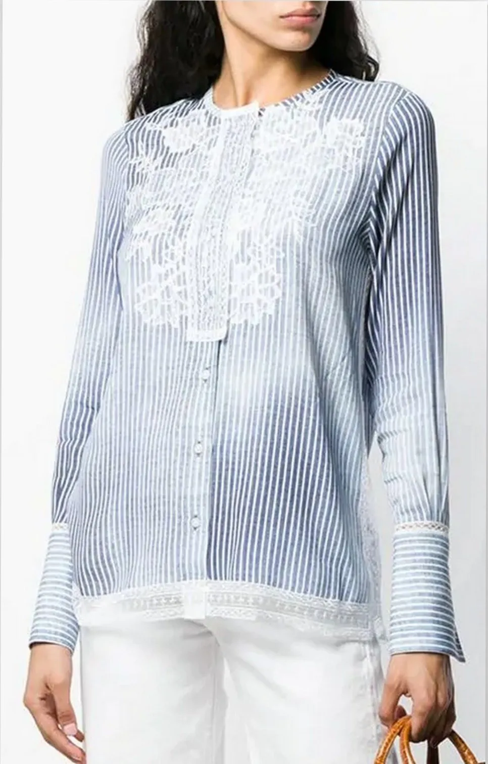 Embroidered Striped Shirt