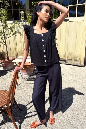 Emerson Fry Laurent Flutter Sleeve Top Emerson Fry Laurent Flutter Sleeve Top