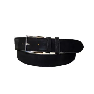Emilio Franco 202 Men's Belts Black Suede Leather Men's Belts (EF1129)