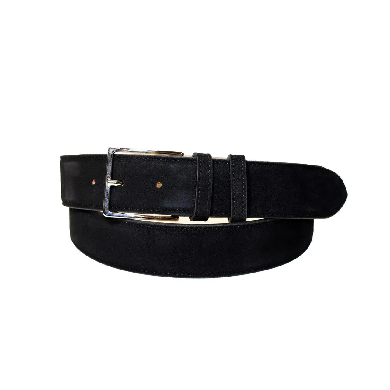 Emilio Franco 202 Men's Belts Black Suede Leather Men's Belts (EF1129)