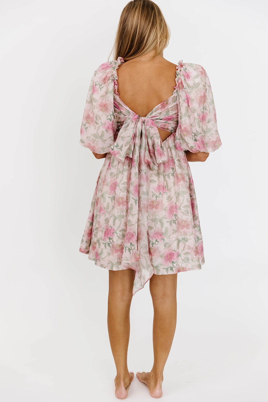 Emma Babydoll Mini Dress in Pink *Final-Sale*