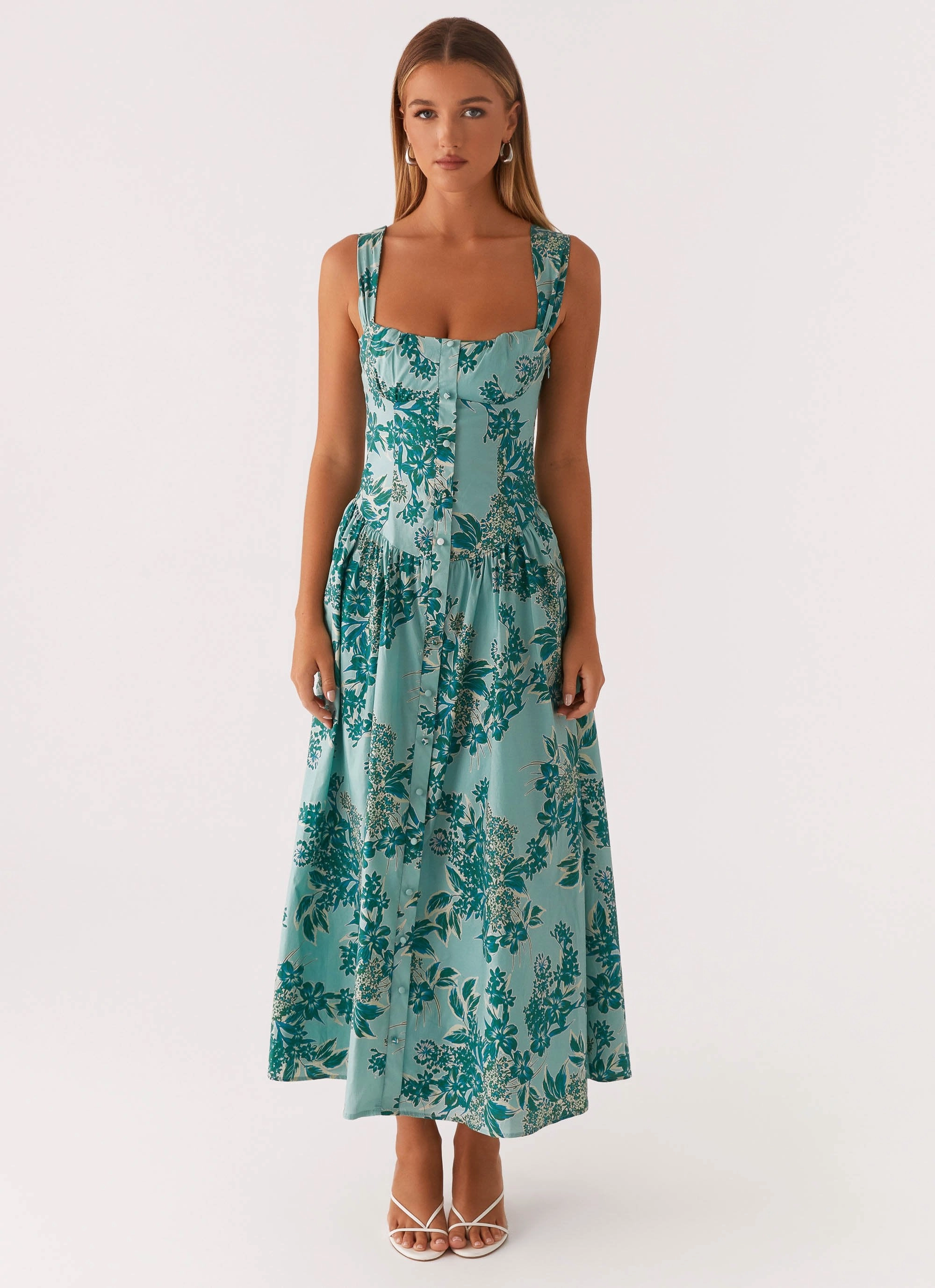 Emmalina Midi Dress - Cloud Nine Floral