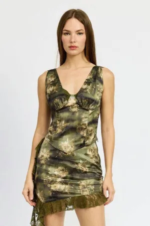 Emory Park Printed Satin Bustier Top