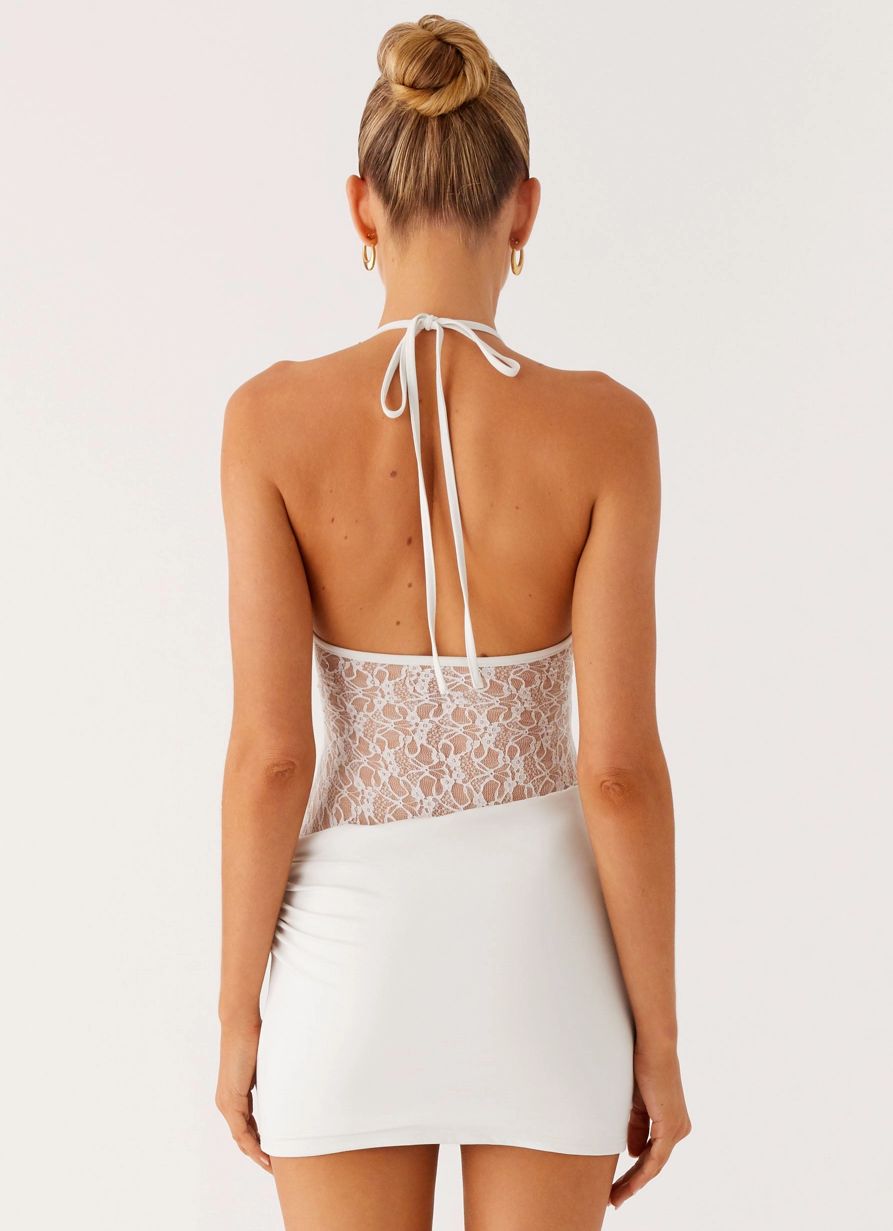 Enchant Lace Mini Dress - Ivory