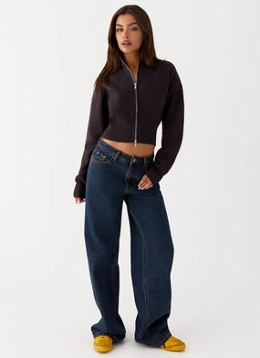 Episode High Neck Cardigan - Charcoal Episode High Neck Cardigan - Charcoal