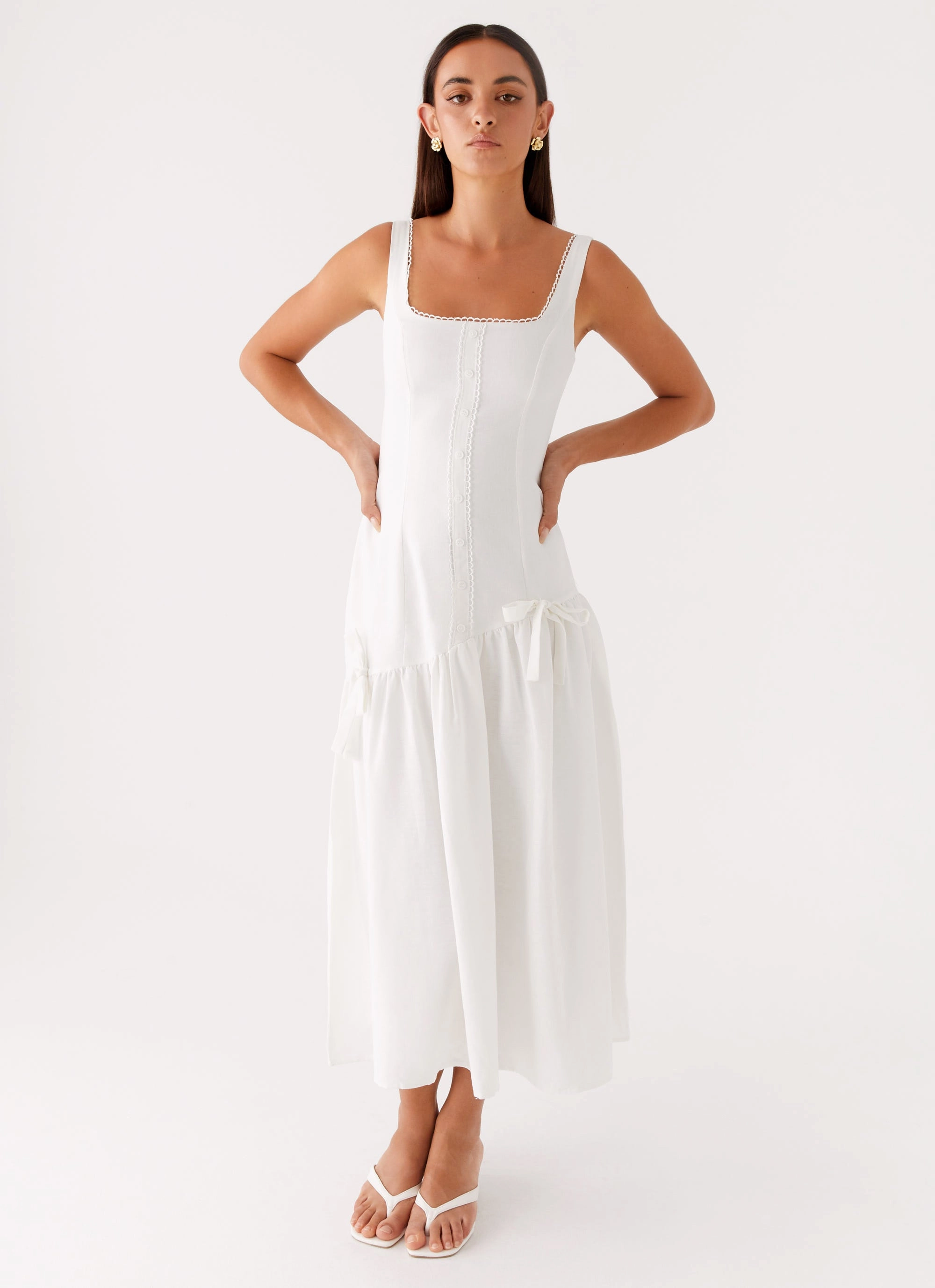 Esmerelda Midi Dress - White