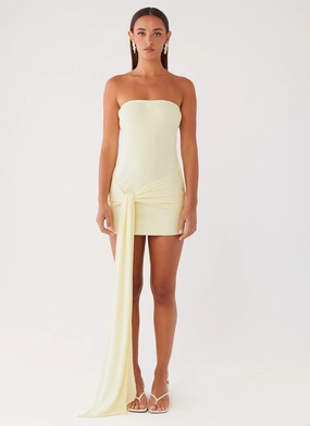 Eternal Gaze Strapless Wrap Mini Dress - Ivory Eternal Gaze Strapless Wrap Mini Dress - Ivory