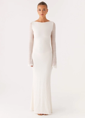 Ethereal Long Sleeve Maxi Dress - Ivory Ethereal Long Sleeve Maxi Dress - Ivory