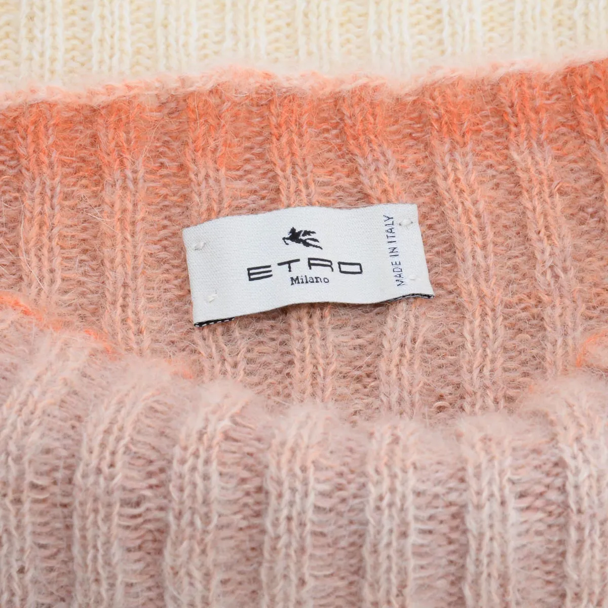 Etro Pastel Striped Knit Santa Cruz Sweater IT 40