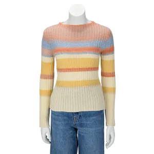 Etro Pastel Striped Knit Santa Cruz Sweater IT 40