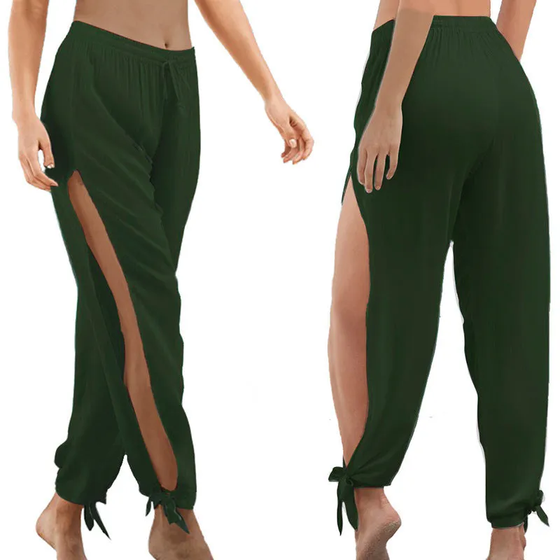 Europe Women Summer Popular LooseLow Waist Wide Leg Pants