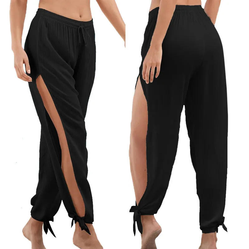 Europe Women Summer Popular LooseLow Waist Wide Leg Pants