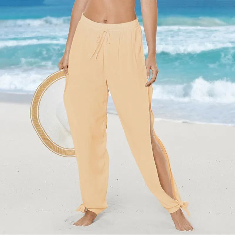 Europe Women Summer Popular LooseLow Waist Wide Leg Pants