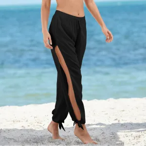 Europe Women Summer Popular LooseLow Waist Wide Leg Pants