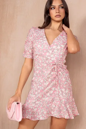 Eva Pink Floral Dress