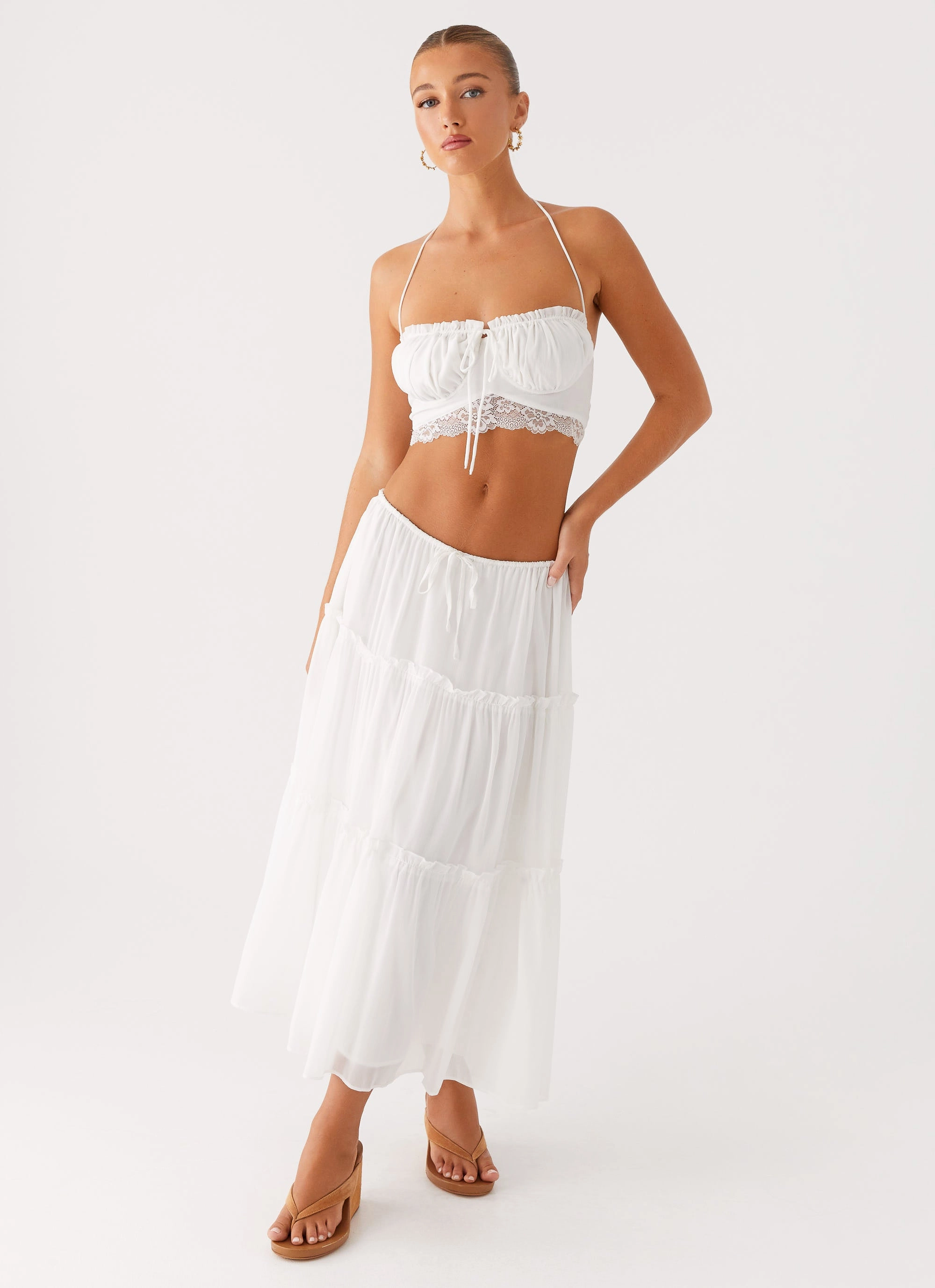 Evi Midi Skirt - Ivory