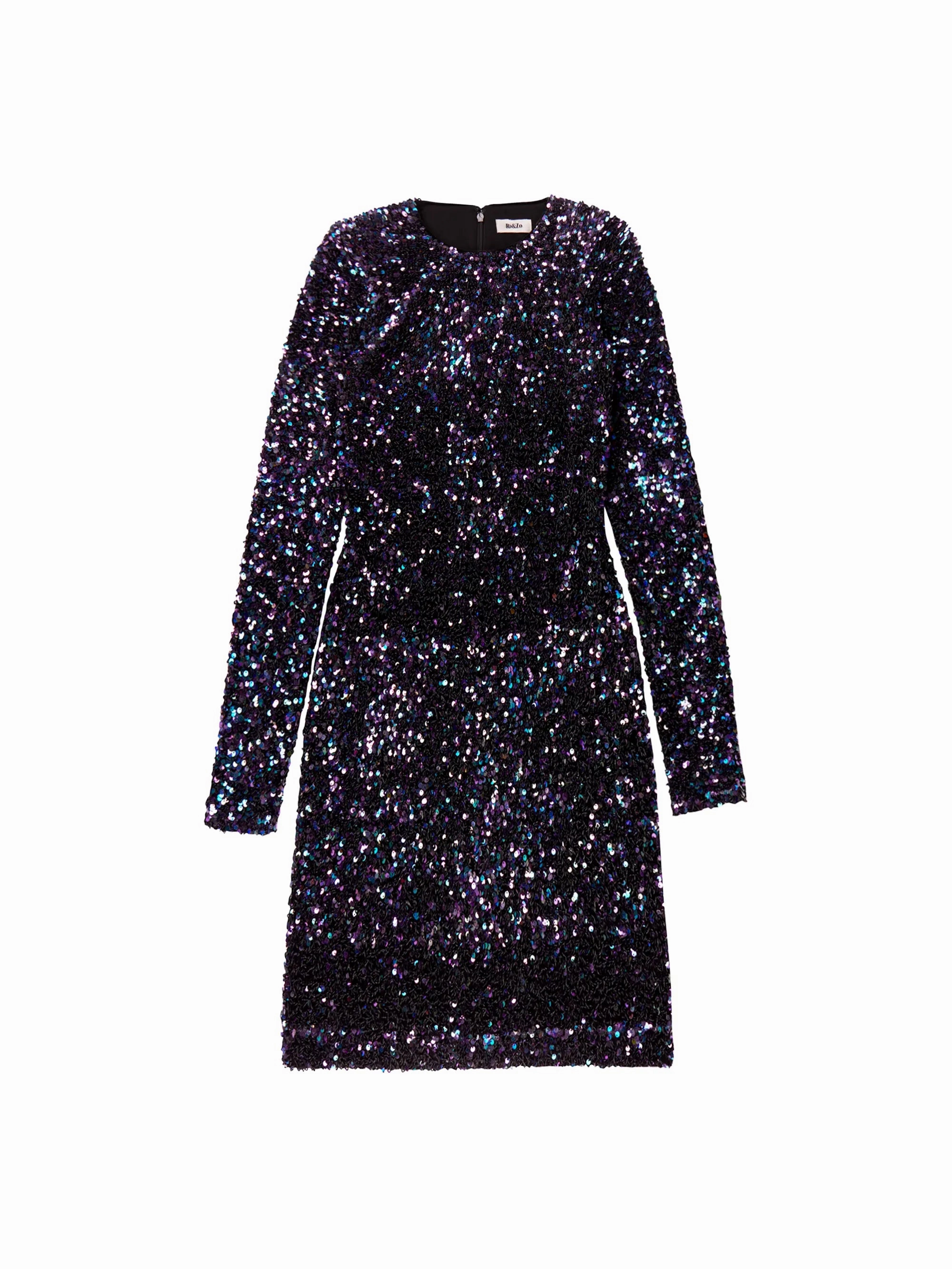 Evie Sequinned Long-Sleeved Mini Dress