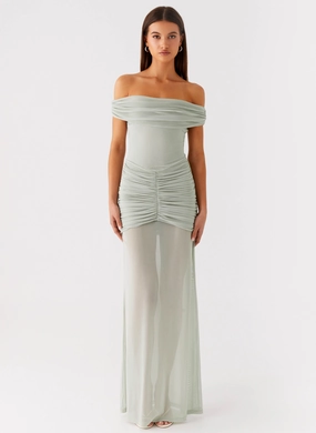 Eyllin Off Shoulder Maxi Dress - Sage Eyllin Off Shoulder Maxi Dress - Sage