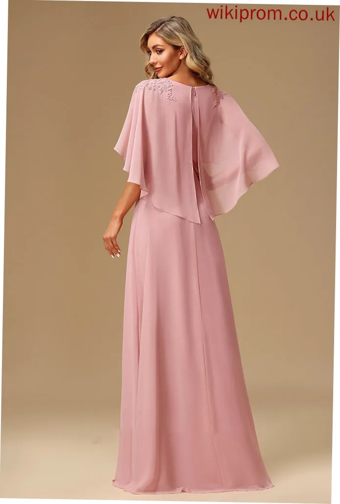 Fabric Embellishment Length V-neck A-Line Floor-Length Lace Silhouette Neckline Daniela Natural Waist Halter Bridesmaid Dresses