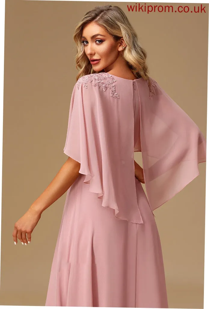 Fabric Embellishment Length V-neck A-Line Floor-Length Lace Silhouette Neckline Daniela Natural Waist Halter Bridesmaid Dresses