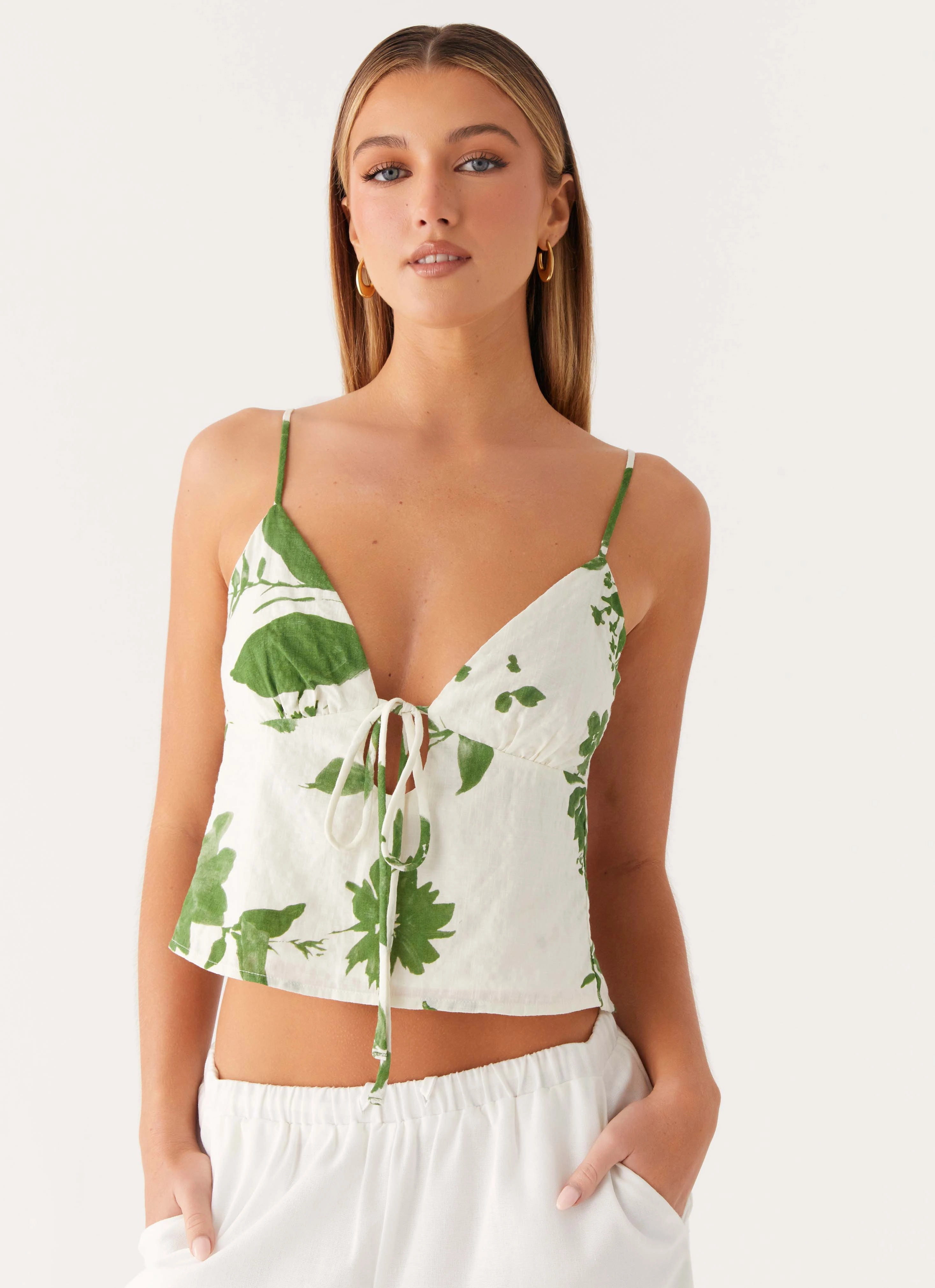 Faela Cami Top - Verdant Bloom