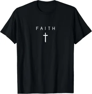 Faith Cross Subtle Christian Minimalist Religious Faith T-Shirt
