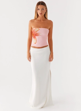 Fall For You Strapless Top - Pink Fall For You Strapless Top - Pink