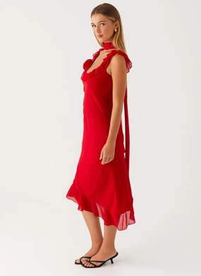 Fariday Midi Dress - Red Fariday Midi Dress - Red