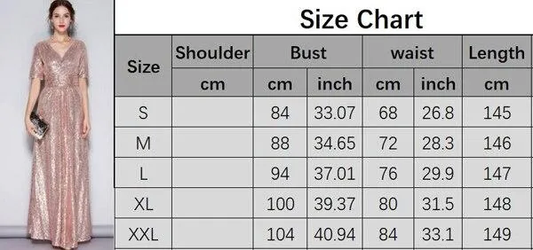 FashionSierra - Short Sleeves Sequined Ruched Fashion Long Party Prom Dresses
