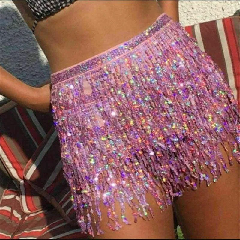 FashionSierra - Women Belly Dance Hip Tutu Skirts