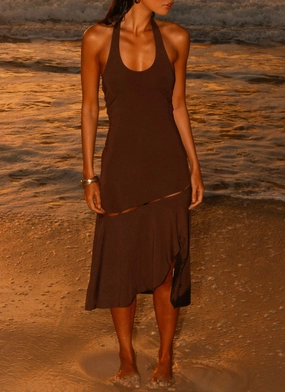 Fast Times Midi Dress - Chocolate Fast Times Midi Dress - Chocolate