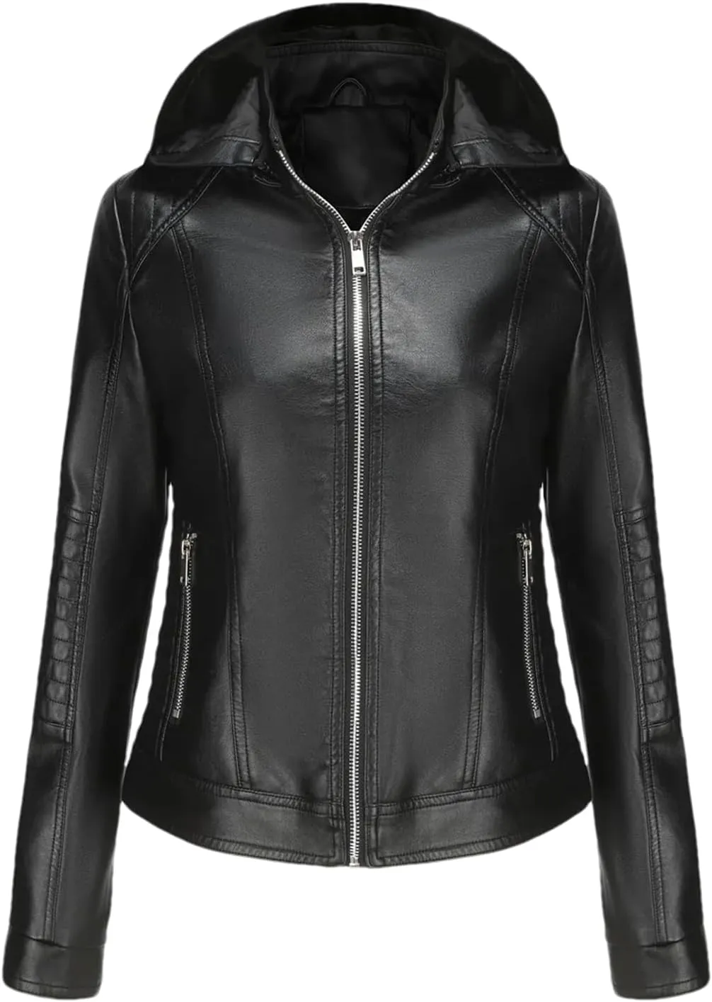 Faux Leather Jacket Women Stand Up Collar Female Coat Moto Biker Zipper Jacket Spring Autumn Brown Red Khaki Navy