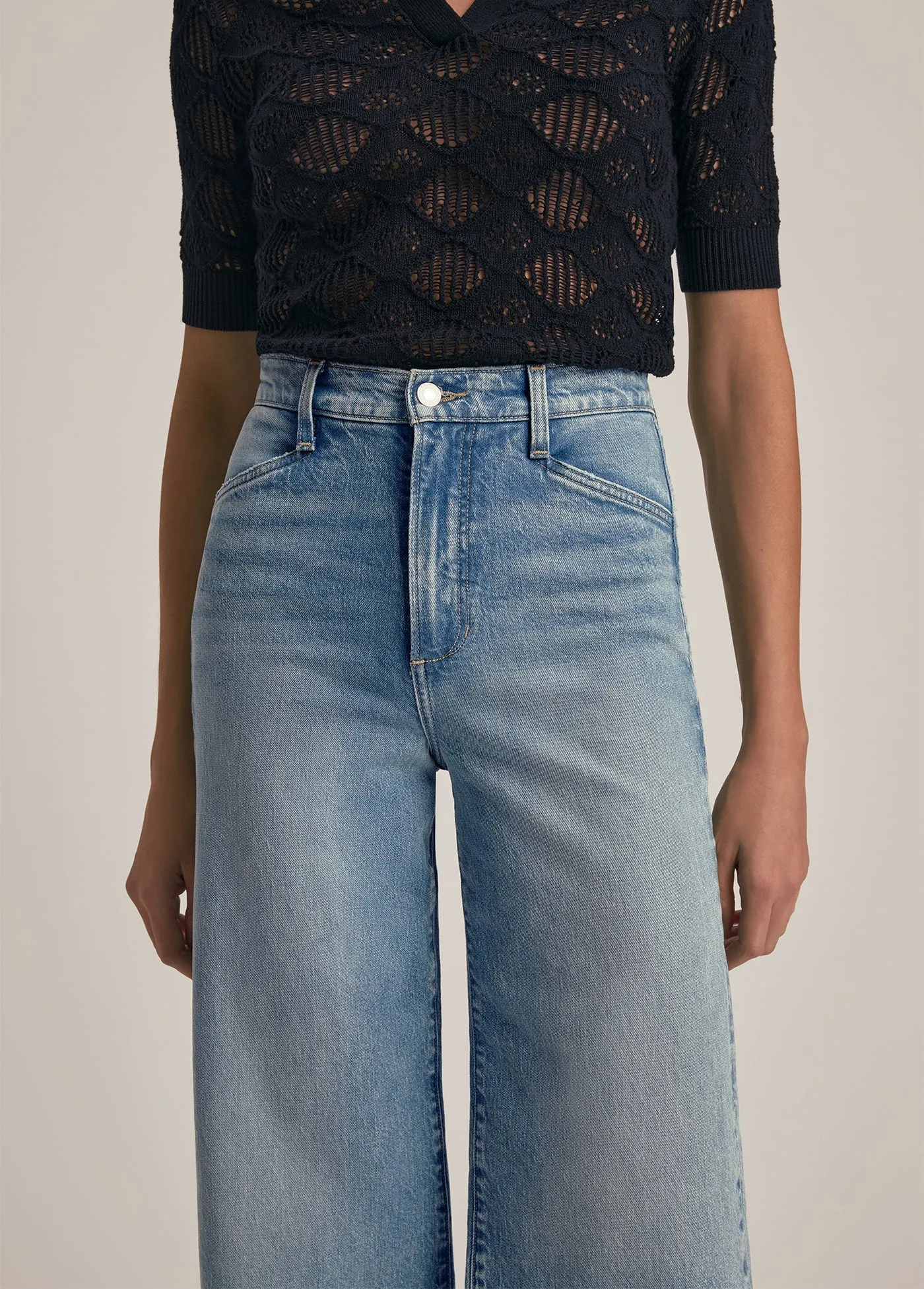 Favorite Daughter the Mischa Super High Rise Wide Leg Crop