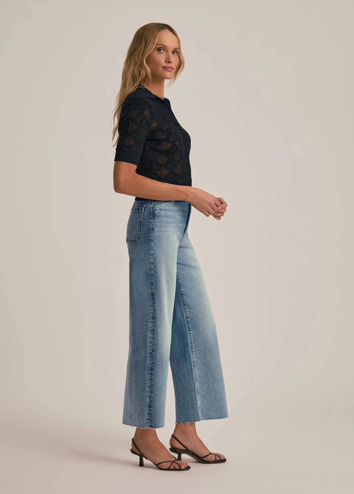 Favorite Daughter the Mischa Super High Rise Wide Leg Crop