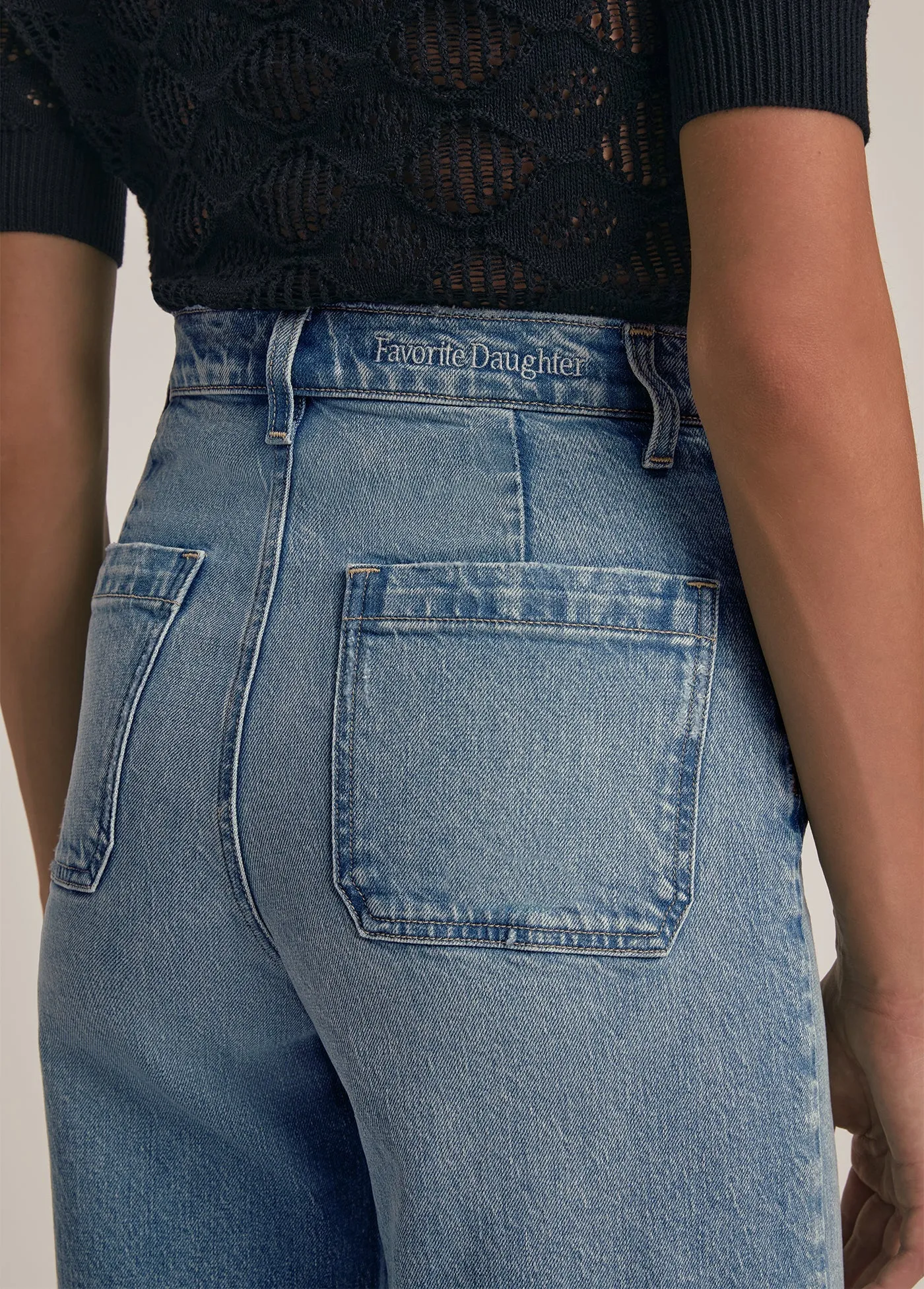 Favorite Daughter the Mischa Super High Rise Wide Leg Crop