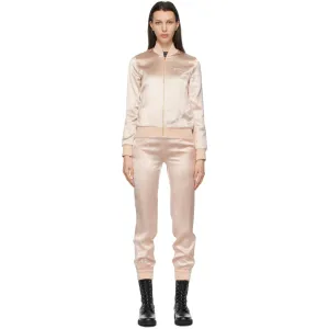 Fendi Pink Satin Jumpsuit Lounge Set
