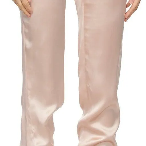 Fendi Pink Satin Jumpsuit Lounge Set